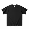 100% algodón, camiseta de algodón puro de peso pesado 300G, corte holgado, color liso, estilo básico, de manga corta, extragrande, unisex, moderna
