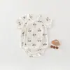 Body de Verano Delgado de Manga Corta para Bebés Niñas, Estilo Casual, Mameluco Jacquard Transpirable