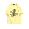 Camiseta de Manga Corta de Algodón Puro con Estampado de Letra de Lazo Estilo Ballet Americano Verano Moderna Versátil para Hombres y Mujeres