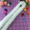 Venta al por mayor de fábrica Tiras de Piel Sintética Accesorios de Ropa Encaje Hanfu Tiras de Piel de Conejo Rex Imitación Piel de Conejo Azul Encaje Verde
