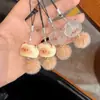 Lindo Colgante de Gato de Peluche Dibujo Animado Cadena para Teléfono Móvil Llavero Colgante para Mochila Estudiantil Regalo para Pareja Novia Accesorios