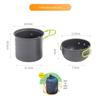 Fábrica de atacado de utensílios de cozinha para acampamento, chaleira para áreas externas, frigideira, equipamento portátil para acampamento, talheres, terno, panela