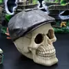 Fornecimento direto da fábrica decoração de paisagismo para aquário crânio criativo retrô ornamentos de aquário adereços para Festival Fantasma Halloween