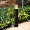 Luz de gramado led plug-in externa à prova de chuva jardim jardim luz villa jardim gramado Europeu redondo alumínio poste de luz