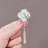 Broche estilo antiguo de orquídea gama alta ins estilo chino para mujer abanico borla pin de solapa para traje cheongsam cierre a presión corsage al por mayor