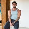 Chaleco Deportivo Casual de Punto de Seda Helada de Secado Rápido con Costillas para Fitness para Hombre Chaleco Muscular con Forma de I para Hombre