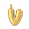 Colgante de Letra del Alfabeto Burbuja, Colgante DIY de Acero Inoxidable Chapado en Oro Pulido, Collar Elegante para Mujer, Colgante de Joyería de Acero de Titanio