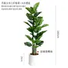 Costela-de-Adão Artificial, uma planta em vaso de luxo minimalista de alta qualidade para decoração de escritório e exibição no chão da sala de estar, uma planta árvore artificial biônica.