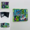 Carteira Dobrável Curta do Jogo Minecraft Steve Creeper Personalizada Criativa em Couro PU Carteira Masculina e Feminina