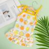 Ropa Nueva para Perro Vestido de Tirantes Estampado Bichón Teddy Suministro Directo de Fábrica Primavera y Verano Mascota Gato Estilo Princesa