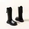 Sapatos de Menina Botas Longas Infantis Botas de Cano Alto para Bebê 2025 Primavera e Outono Novo Estilo Botas Princesa Cavaleiro de Cano Alto para Menininha