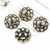 Botón Metálico de Flor Hueca Enrollada Casual para Mujer Botón Cosido a Mano Suéter Abrigo Botón Decorativo Accesorios de Joyería DIY