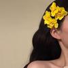 Girasol Amarillo~Horquilla de Flor para Mujer Flequillo Lateral Flor Artificial Flor Falsa Tocado Accesorios Festivos de Playa Flor para la Cabeza