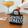 Bolso de Lona con Letra Gm Transfronteriza para Mujer 2026 Nuevo Casual de Nicho Bolso de Mano Gran Capacidad de un Solo Hombro Cruzado