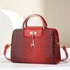 Bolso de Mujer con Patrón de Cocodrilo 2025 Nuevo Cuero Brillante Elegante Bolso Cruzado Bolso de Mano Personalizado para Mujer Bolso de Hombro Moderno de Moda para Mujer
