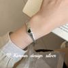 Pulseira Estilo Coreano Resistente Personalizada Ins Prata Joia Prata de Lei S925 Coração Diamante Negro Gradiente para Mulheres com Acabamento de Alto Padrão