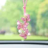 Colgante Exquisito de Mariposa con Incrustaciones de Diamantes Estilo Coreano para Coche con Perlas y Tres Mariposas, Colgante de Espejo Retrovisor de Coche de Alta Gama Decoración al por Mayor