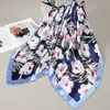 Bufanda de seda decorativa de alta gama transfronteriza, versátil para primavera y otoño, nueva colección de verano 2026, elegante pañuelo cuadrado grande para mujer, fino y elegante