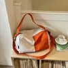 Bolso de nailon bicolor para mujer, bolso cruzado de gran capacidad, bolsa de mano versátil casual para el gimnasio, bolsa de viaje para estudiantes