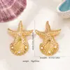 Brincos de Pérola Imitação Estrela do Mar Concha Inlaid da Moda Mais Vendidos no Exterior Adequados para Mulheres Usarem Diariamente nas Férias
