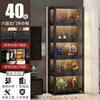 Vitrine para Miniaturas com Fechadura e Luz, Vitrine Transparente de Acrílico à Prova de Poeira para Modelos de Brinquedos e Rack de Ornamentos para Casa