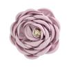 Nova flor artesanal borda queimada tridimensional camélia 7cm com núcleo de flor faça você mesmo tecido flor roupas sapatos chapéu acessórios de flores