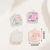 Pintura a Óleo Retrô Francesa Monet Rosa, Azul e Roxo Três Cores Pingente Pingente de Prata Estilo Antigo Liga Metálica Acessórios DIY