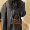 Bolsa Pequeña Popular con Estampado de Leopardo para Otoño e Invierno, Nueva Temporada para Mujer, Mini Bolso Cuadrado Pequeño de Mano, Bolso de Hombro Cruzado con Textura Retro