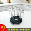 Estante Secador de Tazas de Agua de Hierro Personalizado, Lujo Accesible, Estante Secador de Tazas Giratorio, Estante para Tazas de Té, Estante Colgador para Vasos de Vidrio