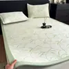Tapete Gelado de Seda de Gelo Jacquard Pe Modelo Novo 2026 Tapete Refrescante Doméstico de Verão Estilo Lençol de Cama Tapete Refrescante Tapete de Seda de Gelo Lavável à Máquina