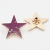 Botón de presión metálico de estrella de cinco puntas de colores para abrigo de mujer hebilla femenina abrigo acolchado abrigo gabardina botón de presión hebilla decorativa