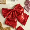 Laço de Natal Transfronteiriço Lantejoulas Douradas Grandes Algodão Pérola Decoração Rosa Decoração de Natal Pingente Enfeites
