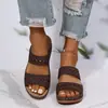 Comercio Exterior Verano Nuevas Sandalias Mujer Transfronterizo Comercio Exterior Talla Grande Simples Bordadas Caladas Sandalias Transpirables Pantuflas Mujer
