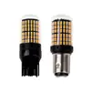 Luz LED de freno para coche 1157 3014 144 bombilla brillante antiestroboscópica 1156 señal de giro rojo blanco amarillo