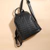 Bolso de Mujer de Piel Genuina Nuevo Mochila Tablero de Ajedrez Cuadros Mochila Escolar de Alta Gama de Gran Capacidad para Mujer Mochila Casual para Viajes y Commute