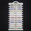 Explosões Transfronteiriças Liga de Diamante Pingente Óleo Gotejado Contas Olho do Diabo Pulseira Tecida Europeia e Americana Simples Conjunto de 12 Pulseiras