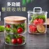 Tigela de Salada de Vidro Personalizada, Transparente com Tampa, Tigela de Salada de Frutas Doméstica, Pote de Vidro Simples de Combinação Multicamadas