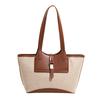 Nuevo 2025 Bolso de Hombro de Moda de Alta Calidad Tendencia Gran Capacidad para Viajar Casual Color Contrastante Tote Bolsa para Computadora