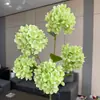 Flor de Hortensia de Caramelo de 5 Cabezas, Rama Única Estilo Coreano, Flor Artificial de Boda, Decoración de Flores Artificiales, Arreglo Floral, Diseño de Escena de Hotel