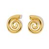 Novo estilo personalizado tendência banhado a ouro 18K aço inoxidável padrão rotativo borla fio brincos brincos femininos em estoque atacado