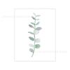 Múltiples Láminas de Arte de Hojas de Plantas Minimalistas Modernas Nórdicas, Pinturas Decorativas, Pósteres para el Hogar en Lienzo al Óleo, Arte de Pared sin Marcos