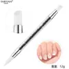 Pluma de Silicona para Manicura Doble Punta Pluma de Cristal Palo para Presionar y Difuminar Polvo de Espejo Mágico Pegamento para Esculpir Uñas Herramienta Especial para Uñas