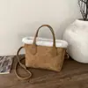 Bolsas de Felpa Transfronterizas Otoño e Invierno 2026 Nuevo Bolso Cubo Versátil para Mujer, Bolso de Hombro Cruzado Estilo de Nicho de Lujo Ligero de Gama Alta