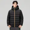 Chaqueta de plumas ligera con capucha como alternativa a las grandes marcas, abrigo de plumas ligero y cálido a prueba de viento para exteriores para hombre, con costuras selladas