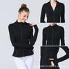 Ropa deportiva de otoño e invierno para mujer, nueva chaqueta de yoga de manga larga para correr, ajustada, adelgazante, deportiva, de alta elasticidad, para primavera