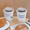 Papel Táctil Taza de Café de Gama Alta Taza de Café Desechable con Tapa Especial Comercial Taza de Papel para Bebidas Calientes Logo Personalizado