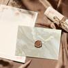 Conjunto de Papel de Carta Envelope Banhado a Ouro Estilo Channel Textura Relevada Carta de Amor Escrita à Mão Dia dos Namorados Sensação Avançada Envelope Laqueado