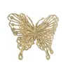 Corona de Adviento con Mariposa de Purpurina Dorada de Doble Capa Decoración Navideña Accesorio para Arreglo Floral DIY Decoración de Boda Caja de Regalo