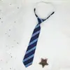 Corbata de moño para hombre Corbata de moño para mujer Floral Versátil JK Uniforme japonés Sin banda elástica Material escolar Jardín de infantes Rayado Estilo Campus