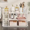 Organizador de cosméticos de escritorio, estante de almacenamiento para tocador para productos de cuidado de la piel, organizador de lavabo de baño de gran capacidad, estante de varios niveles